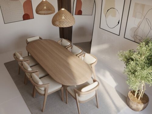 Modern office design with sleek furniture and minimalist decor for a sophisticated workspace