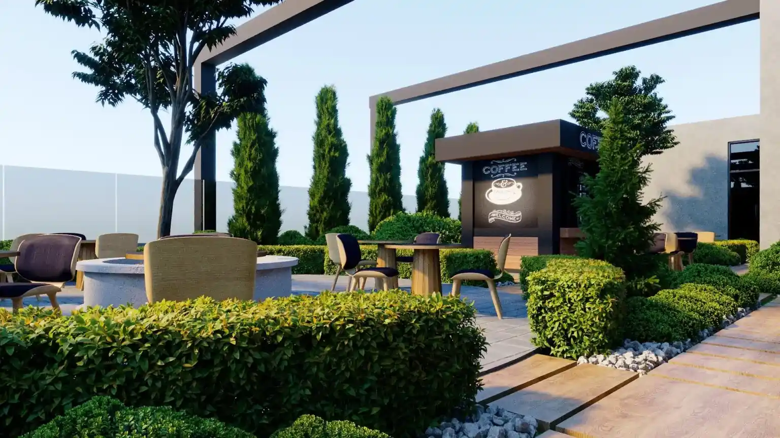 تصميم داخلي كافيه