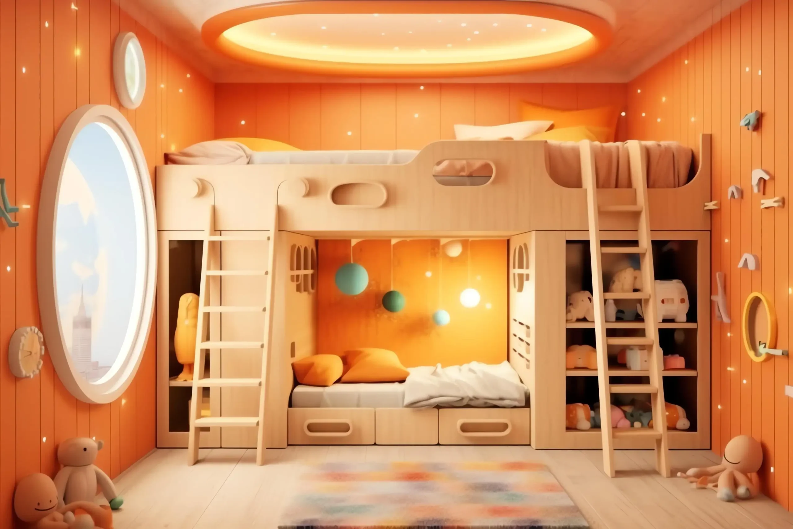 استغلال مساحات غرف الاطفال